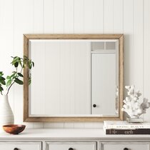 Large mirror store above dresser